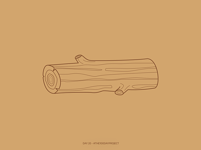 Day 20: a log daily daily illustration digital art digitalart illustration log the100dayproject wood