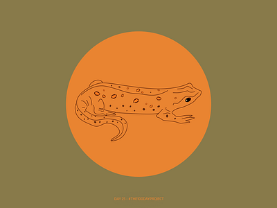 Day 25: a newt daily daily illustration digital art digitalart illustration illustration art newt the100dayproject