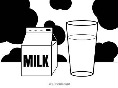 Day 29: a glass of milk daily daily illustration digital art digitalart illustration illustration art illustration digital milk the100dayproject