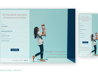 Daily UI #001 Sign Up