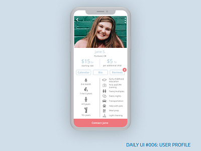 Daily UI #006 User Profile app daily ui daily ui 006 daily ui challenge dailyui dailyui006 design ui ui design user profile