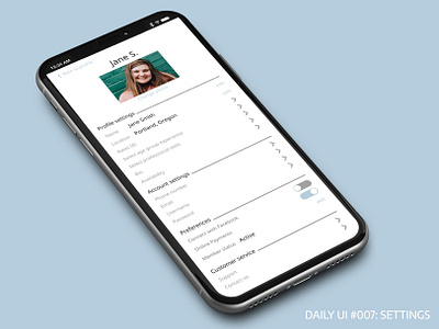 Daily UI #007 Settings app daily ui daily ui 007 design settings settings page settings ui ui ui design