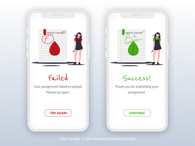 Daily UI #011 Flash Message (Error/Success) daily ui daily ui 011 daily ui challenge dailyui design error messge flash message success message ui ui design