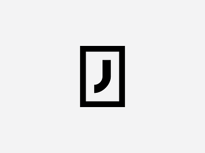 J brand identity logo design typography