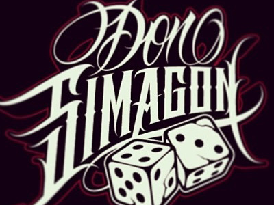 Logo for "Don Simagon" chicano custom lettering custom logo dyse dyse game graphic maniac lettering logo original script tattoo