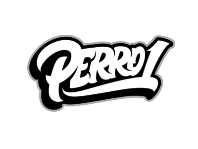Logo for "Perro 1" graphic maniac lettering logo original