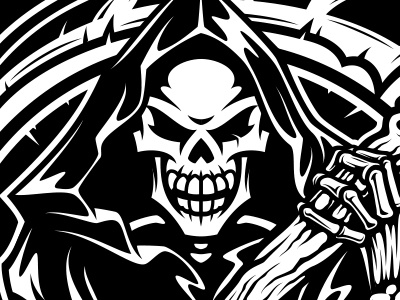 Team Force Jiu-Jitsu blade bones death dope art graphic maniac illustration logo skull sport team force jiu jitsu