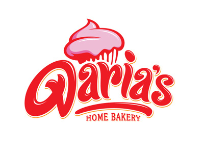 Daria's Home Bakery bakery cafe cake candy graphic maniac illustration lettering logo sweet tasty yammy