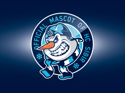 Snowman Mascot For HC Sibir character hc sibir illustration logo mascot snowman sports logo