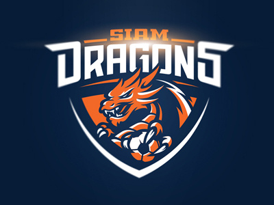 Siam Dragons character design dragon football logo graphic maniac siam dragon sports logo