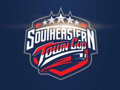 Southeastern Town Cup cup logo graphic maniac hockey hockey logo identity logo southeastern town cup sports branding sports logo