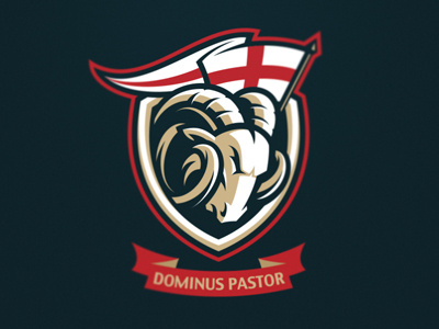 Dominus Pastor dominus pastor england flag graphic maniac logo mascot ram sports branding sports logo