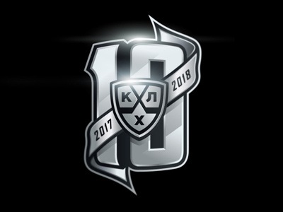 KHL 10th Season graphic maniac hockey khl logo sports logo кхл хоккей