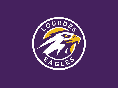 Lourdes Eagles athletic logo eagle graphic maniac mascot sports branding sports design sports logo