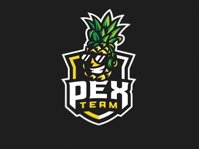 PEX Team esport gaming logo graphic maniac logo pex pineapple sports logo