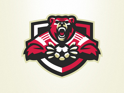 Russia 2018 bear fifa football logo graphic maniac mascot russia soccer logo sports branding sports logo
