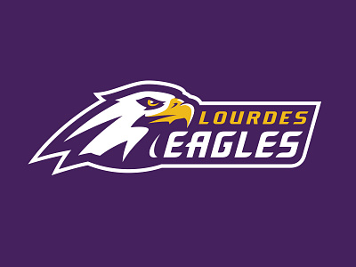 Lourdes Eagles athletic logo eagle graphic maniac lourdes eagles mascot sports branding sports design sports logo