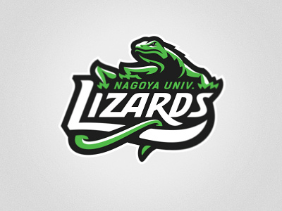 Nagoya Univ. Lizards japan lacrosse lizards nagoya univ. graphic maniac sports branding sports logo