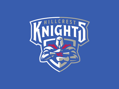 Hillcrest Knights armor athletic logo christian school crest dove graphic maniac hillcrest hillcrest knights knight mascot shield sport branding sports logo sword warrior