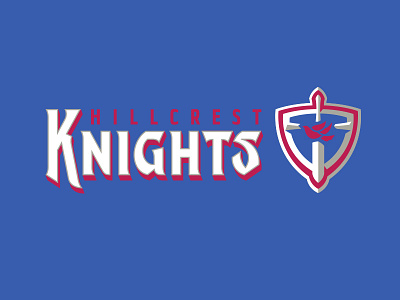 Hillcrest Knights branding crest dove graphic maniac hillcrest knights knignts lettering shield sports logo warrior