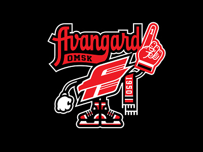 Avangard Omsk avangard character design graphic maniac hawks hockey khl lettering omsk print кхл омский авангард хоккей