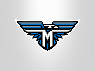 Hawk branding eagles graphic maniac hawks illustration logo logo design m mascot sport sports logo team logo wings