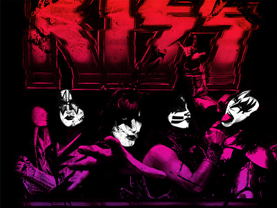 Distort Rock City kiss merch pink red