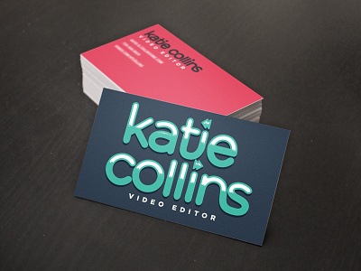 Business Card business card logo pink