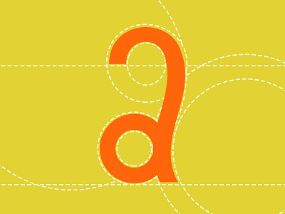 a a custom font orange type typeface yellow
