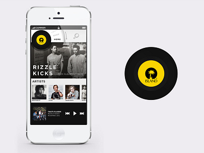 Island Records Concept app branding uxui yellow