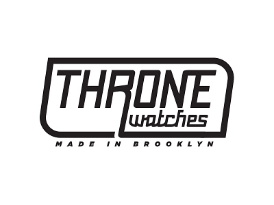 Throne Watches black branding logo white