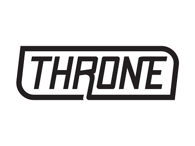 Simplified Throne Logo black branding logo white