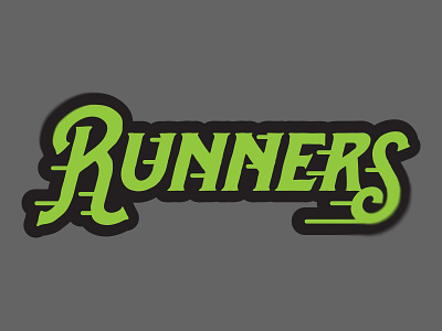 Runners Text Logo baseball boogers branding sports