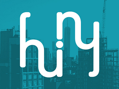 Ambigram ambigram blue hi ny