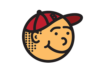 Fan Boy logo mascot red