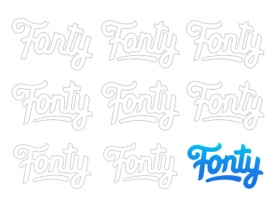Fonty Process blue fonts process typography
