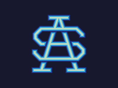 AS Monogram blue logo monogram