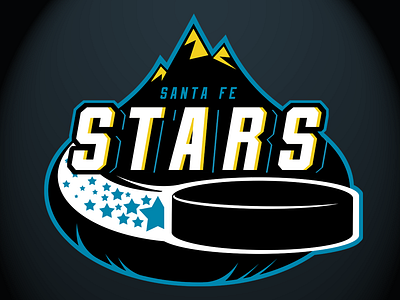 Santa Fe Stars blue hockey logo sports white yellow