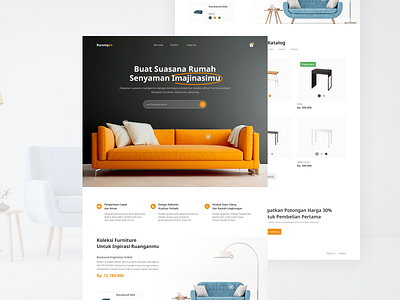 Rorompok - Furniture Landing Page design exploration furniture landing page shots ui web design website