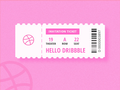 Hello Dribbble ! debut first hello dribbble pink shots