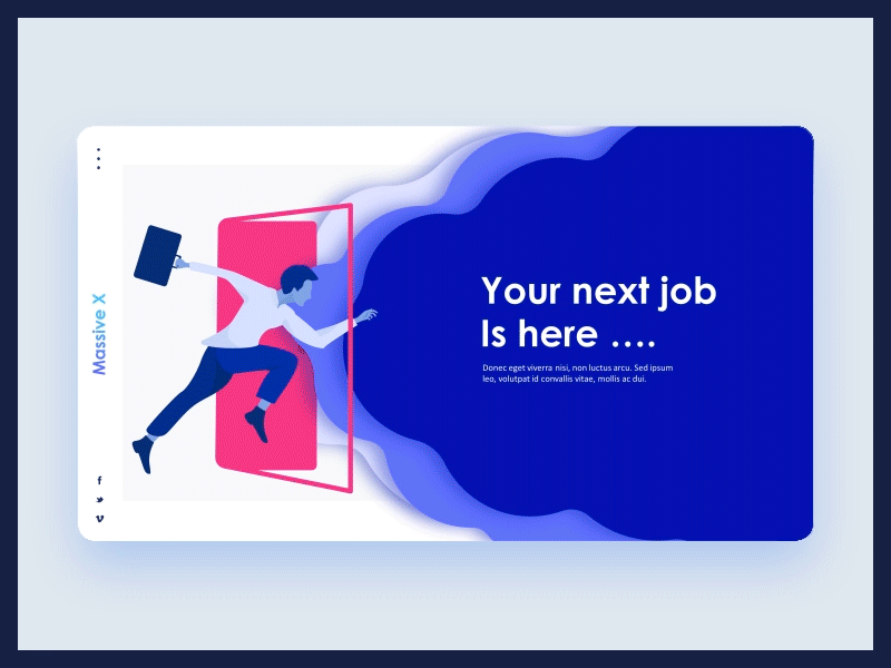 Your next job is here. Flat Graphic Design business designball employment hire human resources illustration job massive x powerpoint template pptx presentation presentation template your next job