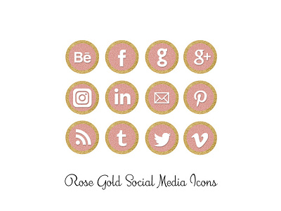 Rose Gold Social Media icons icons pink png rosegold social media