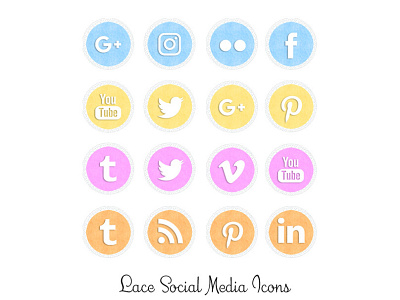 Lace Social Media Icons icons lace png social media