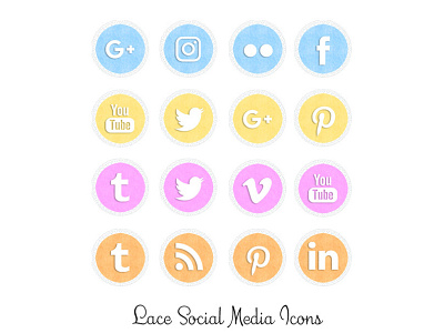 Lace Social Media Icons