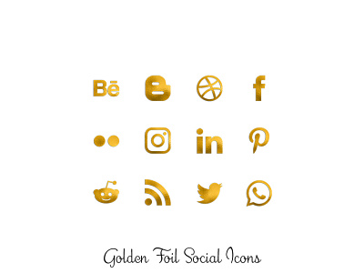 Golden Foil Icons foil gold icons png social media