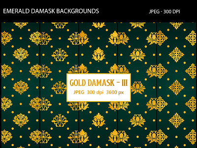 Emerald Damask Backgrounds backgrounds emerald green patterns royal