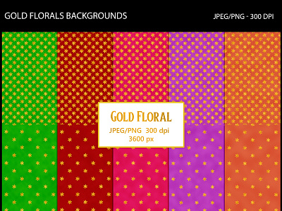 Gold Florals Backgrounds