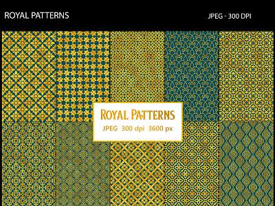 Royal Patterns foil gold luxury patterns royal