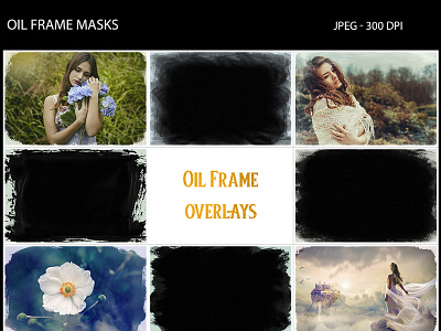 Oil Frame Masks abstract frames masks oil painting