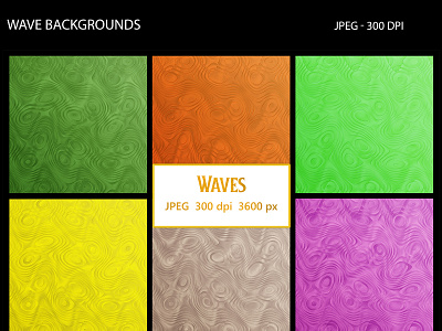 Wave Backgrounds curls curves foil patterns royal waves